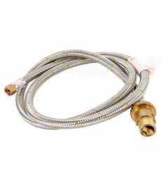 gas stainless steel hose 1.5m - bayonet x 1/4