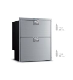 vitrifrigo dw180dtx 2-drawer 144 litre litre fridge freezer - 12/24/240v
