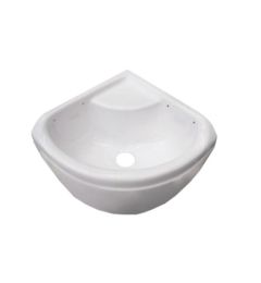 mini corner basin with full skirt