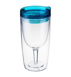 alcoholder spill proof wine sippy cup - blue