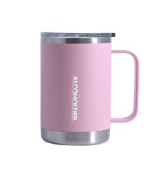 alcoholder tanked mug with handle - blush pink
