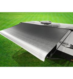 camec roll out awning 15' - black / white fade