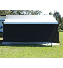 camec black privacy screen 2.8m x 1.8m with ropes and pegs