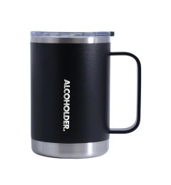 alcoholder tanked mug with handle - matt black