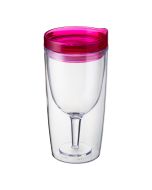 alcoholder spill proof wine sippy cup - ruby pink