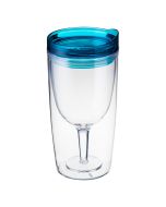alcoholder spill proof wine sippy cup - blue