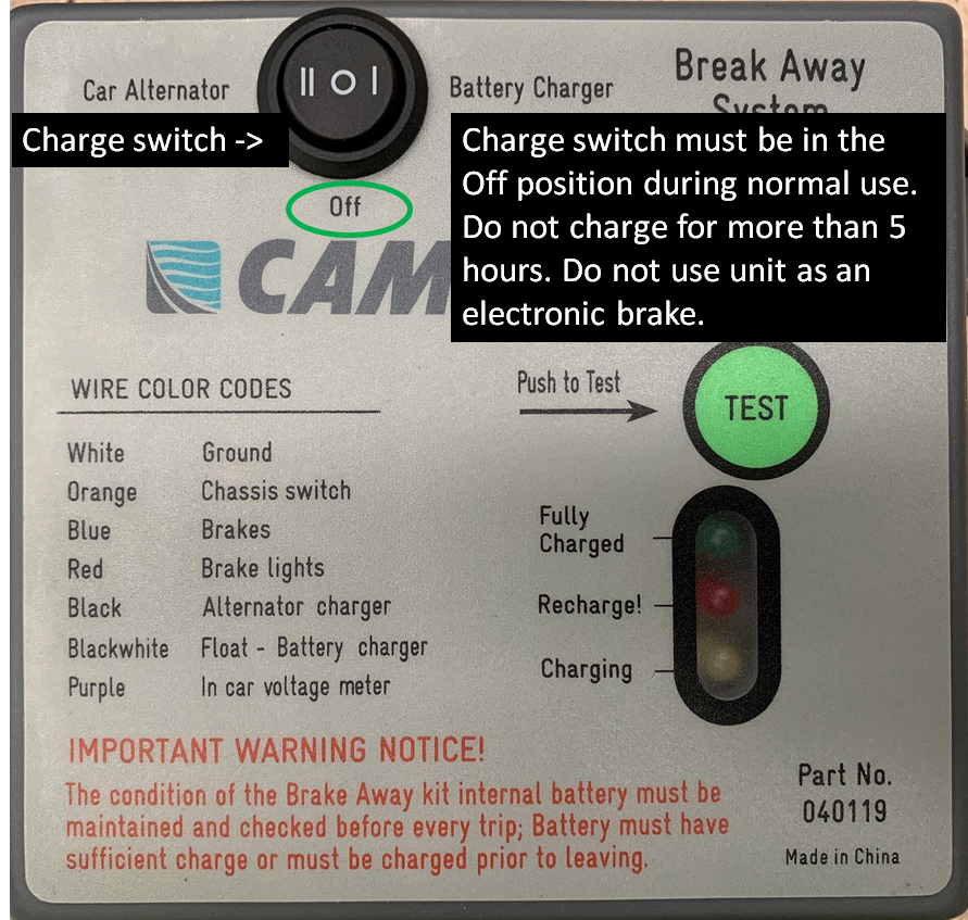 Break Away Unit Product Notice